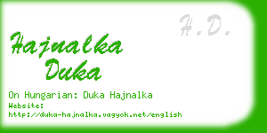 hajnalka duka business card